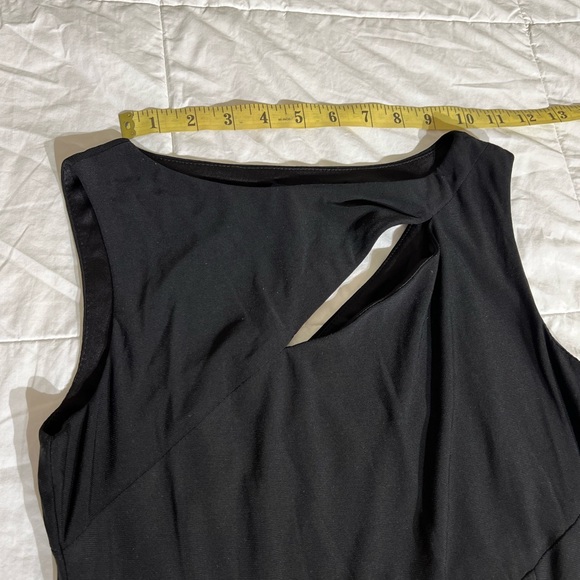 Chaps black long dress, sleeves less, size 4, 95% polyester 5% elastane, - Picture 8 of 8